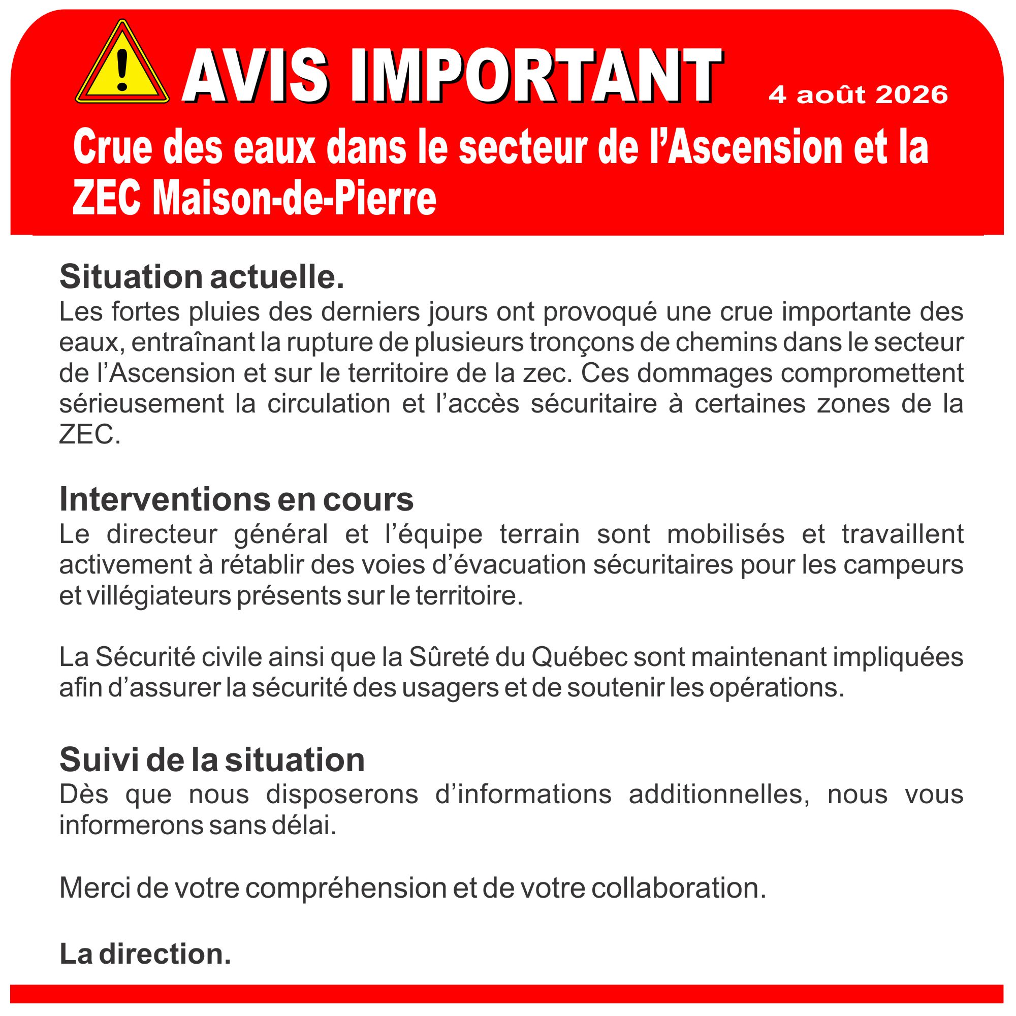 communique zec 04 08 2026 01