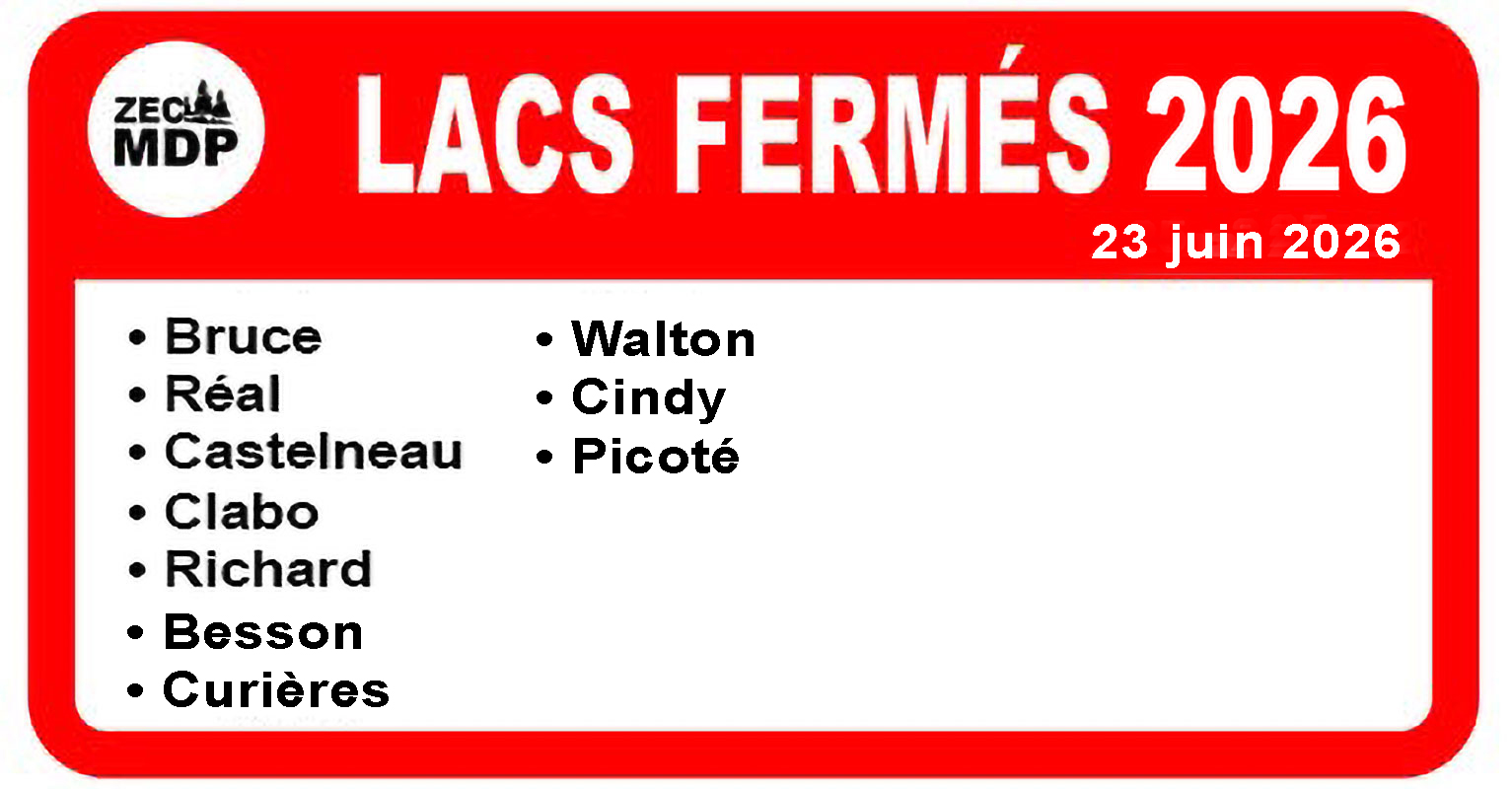 lacs fermes 23 juin 2026